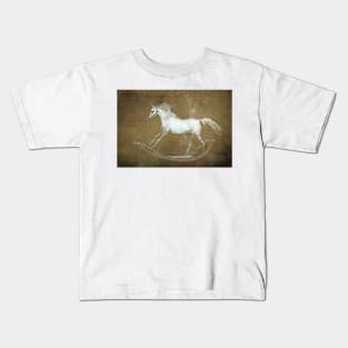 Vintage Style Rocking Horse Kids T-Shirt